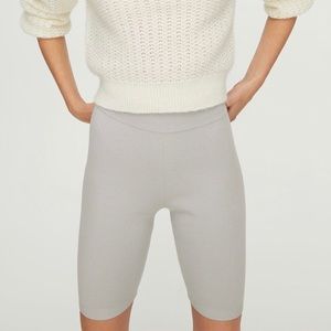 Aritzia Grey Knit Biker Shorts